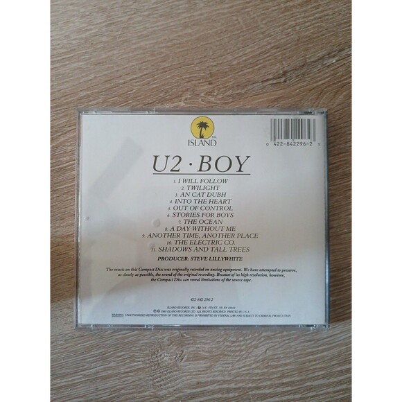 Boy by U2 (CD, 1990) Alternative Rock Music Island Records Booklet - Picture 3 of 7